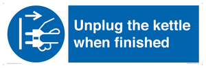 Unplug the kettle when finished